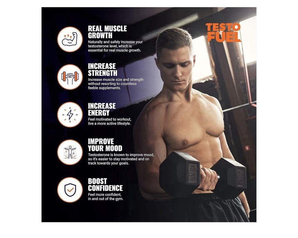 ROAR AMBITION TestoFuel T-Booster Test Booster for Men 100% Natural 120 Capsules