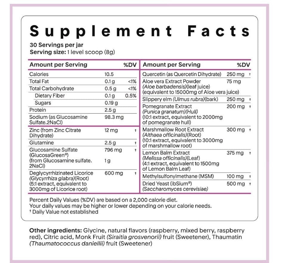 Goodness Lover Gut Soothe Glow Gut Digestive Bowel Support Supplement 30servings