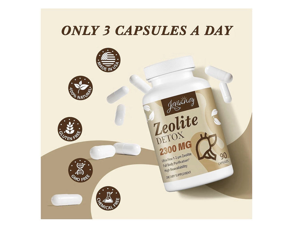 Jovianoy Zeolite Detox Zeolite Clinoptilolite Activated Charcoal Cleanse 2 Pack